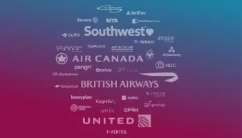airline logos on a background