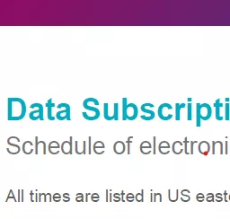 portion of document reading "Data Subscription schedule"